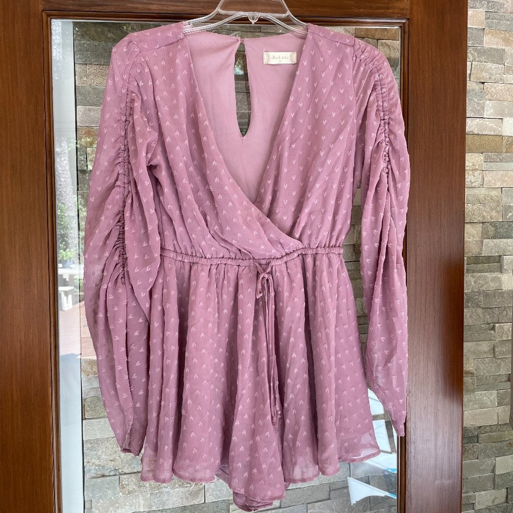Altar'd State Pink Long Sleeve Romper